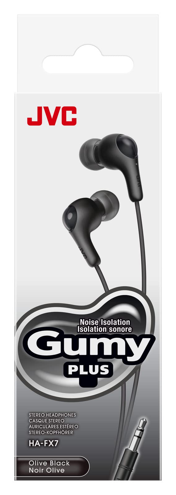JVC Gumy HAFX7BN in Ear Earbud Headphones, Black