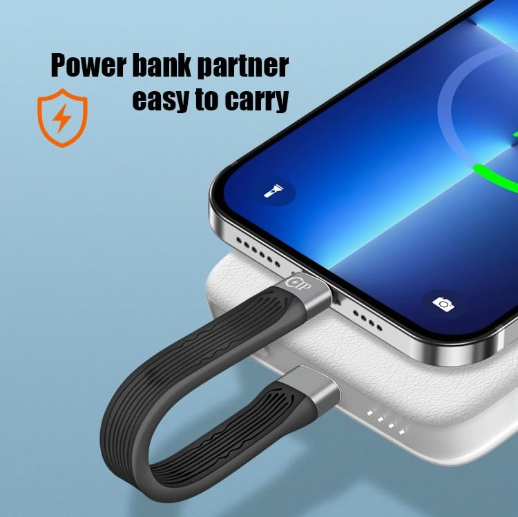 Short USB3.1 Cable [13cm 5 inch] Compatible with Apple MFi Certified iPhone Cable 30W Fast Charging for iPhone 14/I4 Pro/14 Pro Max/13 12 Pro Max/11
