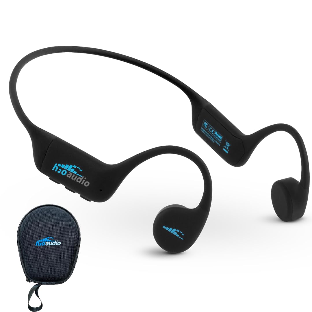 H2O Audio TRI 2 Multisport Waterproof Bone Conduction Open Ear Headphones, Bluetooth 5.3 for Running and Cycling, MP3 Mode for Swimming, 8GB Memory…