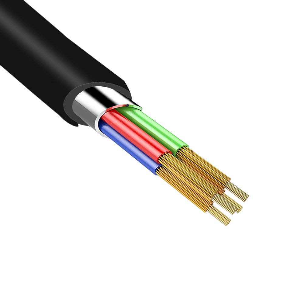 BUTIAO QC3 Replacement Audio Cable Cord for Bose Quietcomfort 3 QC3 Headphone with Inline Mic Volume Control 1.4 Meters 3.5mm to 2.5 mm Cable for iOS…