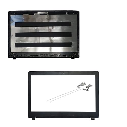 Laptop Replacement LCD Back Cover and Front Bezel Cover Case and Screen Hinges Fit Acer Aspire E5-575 E5-575G E5-575T E5-575TG TMP259 TX50 N16Q2