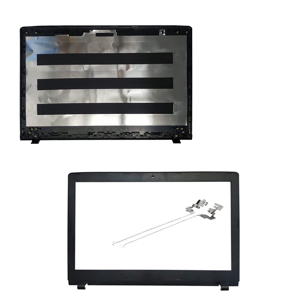 Laptop Replacement LCD Back Cover and Front Bezel Cover Case and Screen Hinges Fit Acer Aspire E5-575 E5-575G E5-575T E5-575TG TMP259 TX50 N16Q2