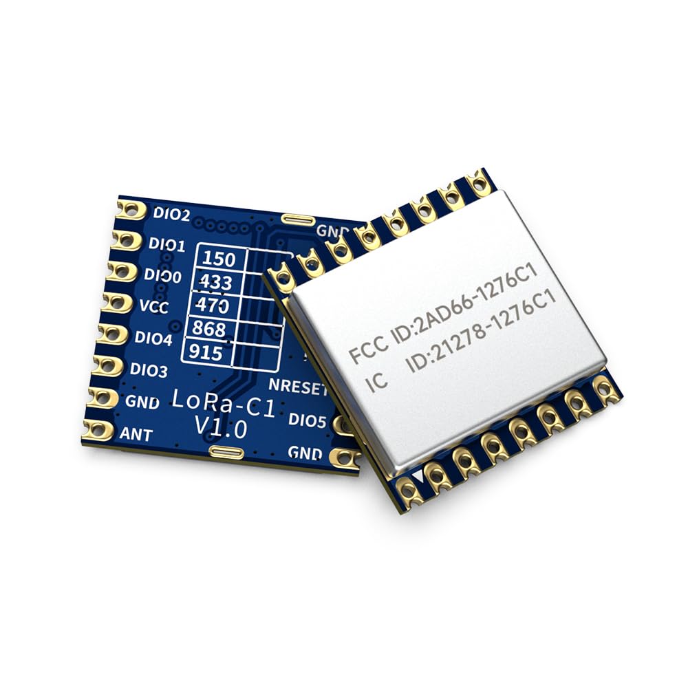 Lubeby Smart LoRa sx1276 Networking Transceivers, Compatible with RFM95W LoRa RF Chip Module LoRa1276-C1 915 Mhz x 2 PCS