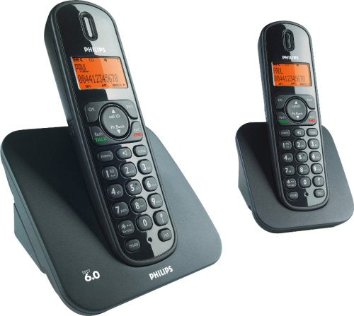 Philips CD1502B/17 DECT Series Dual Expandable Cordless Phones with Digital Answering System