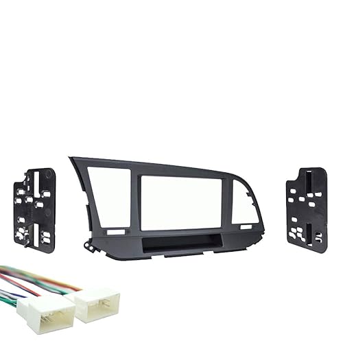 Harmony Audio Radio Install Bundle Fits Hyundai Elantra 2017 2018 with Metra 99-7376B Double DIN Dash Kit