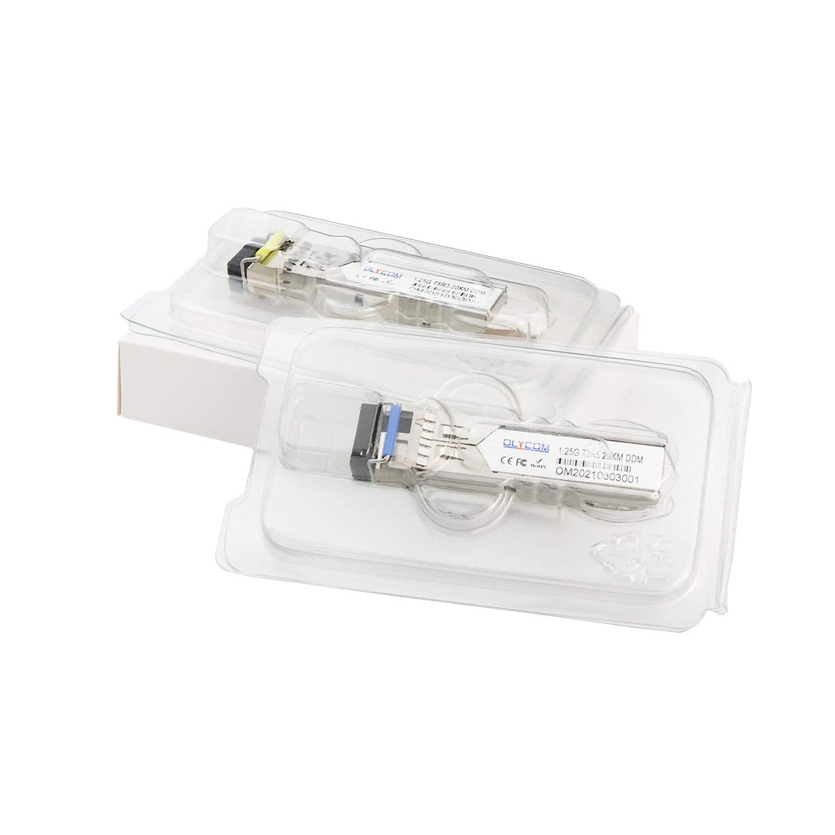 One Pair of 1.25G SFP Bidi Single Fiber Transceiver 1310nm/1550nm SMF LC Connector up to 20 km for Open Switches