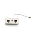 2-Way RJ11 Telephone Plug to RJ11 Socket Adapter and Splitter for Landline Telephone