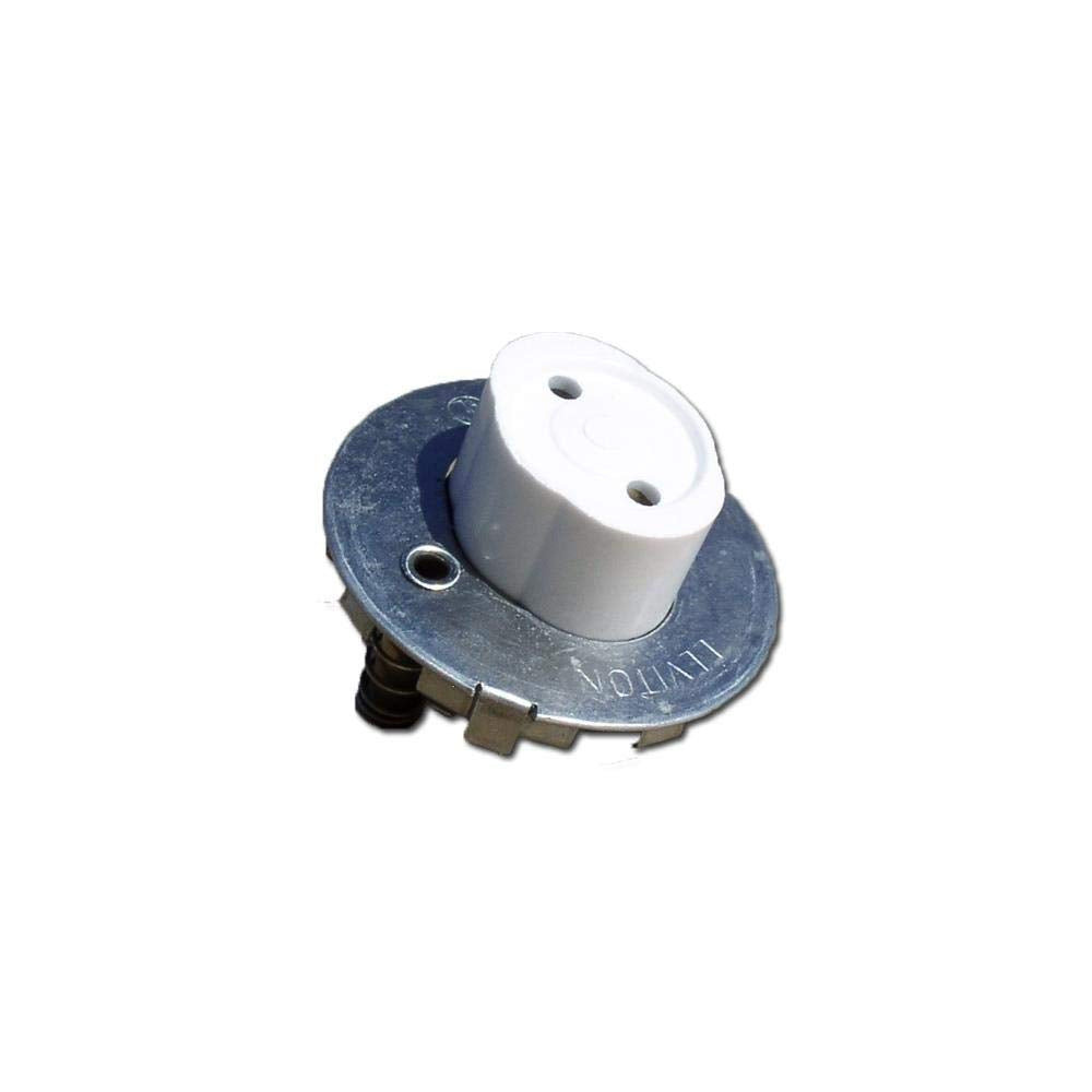 Leviton Medium Base, Bi-Pin, Standard Fluorescent Lampholder, 13518, White