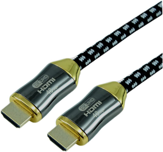 MyCableMart 12ft Elite Ultra High Speed 8K@60Hz/48Gb HDMI Cable Gold Plated Cable
