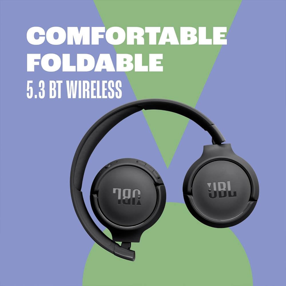 JBL JBLT520BTWHTAM-Z Tune 520BT Wireless on-ear Headphones, White - (Renewed)