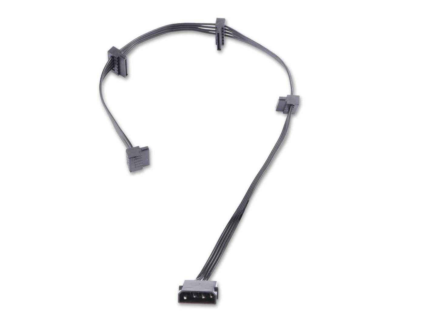 ELFJMZP IDE Molex 4 PIN Male to 4 x SATA 15 PIN Female Expansion Power Cable 20.8in 18AWG Tinned Copper - for PC/NAS/Server Mechanical Hard