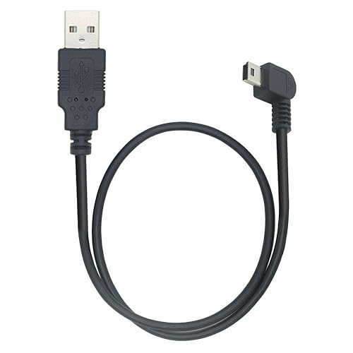 Tivid 1.64feet mini USB Right Angle USB A Male to Mini USB B 5Pin Male Charging Cable Adapter Left Angle Data Charge Sync Cable Mini USB Cable - A