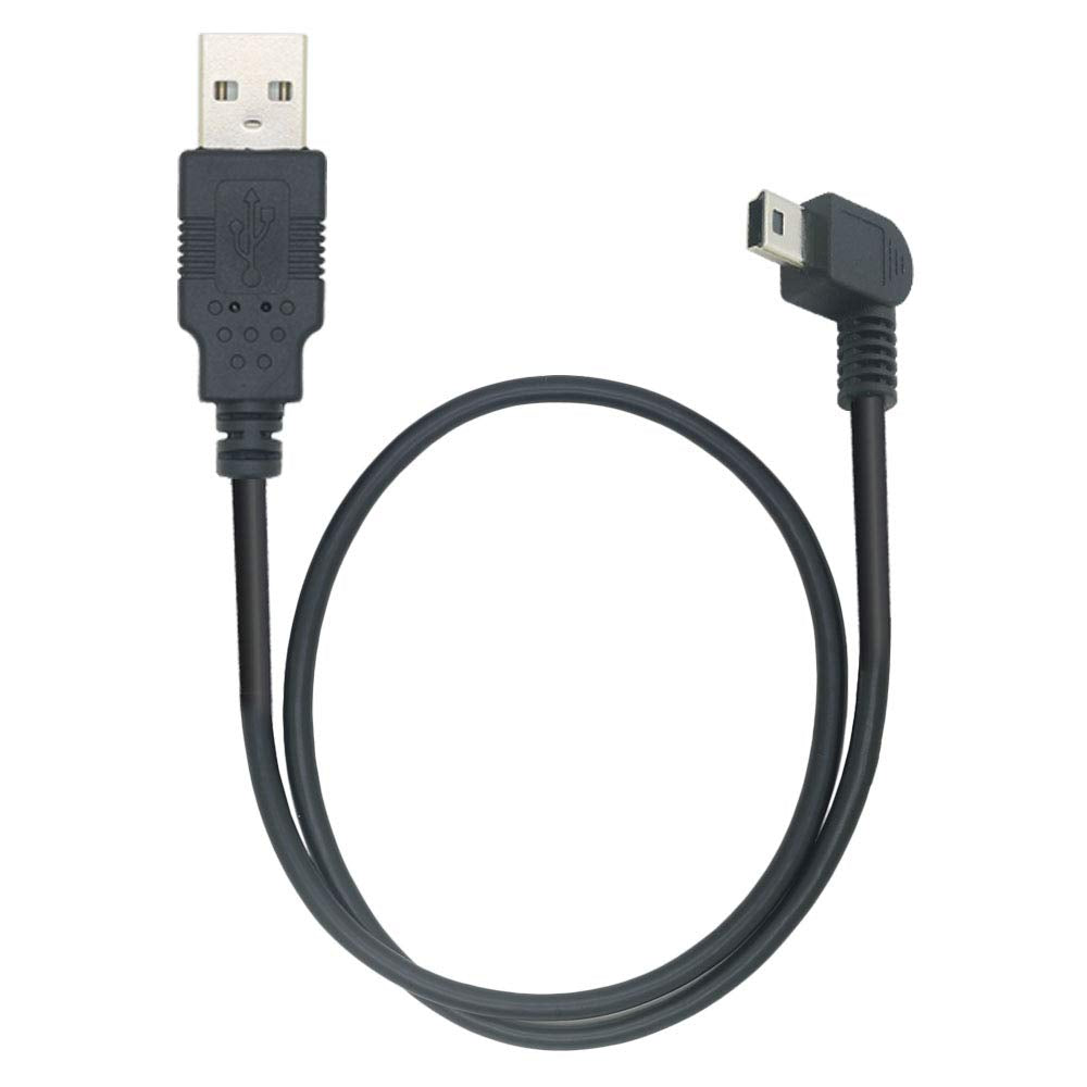 Tivid 1.64feet mini USB Right Angle USB A Male to Mini USB B 5Pin Male Charging Cable Adapter Left Angle Data Charge Sync Cable Mini USB Cable - A