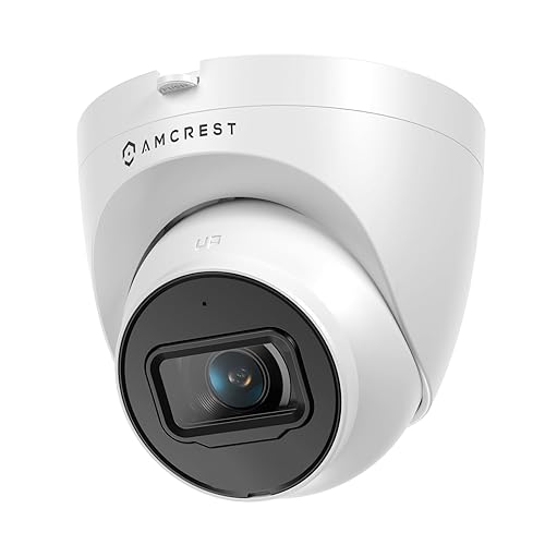 Amcrest 5MP Turret POE Camera, UltraHD Outdoor IP Camera POE with Mic/Audio, 5-Megapixel Security Surveillance Cameras, 98ft NightVision, 132° FOV