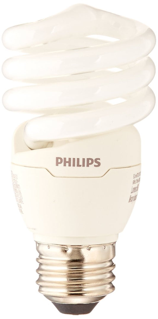 Philips LED 420091 Energy Saver Compact Fluorescent T2 Twister (A19 Replacement) Household Light Bulb: 6500-Kelvin, 13-Watt (60-Watt Equivalent), E26