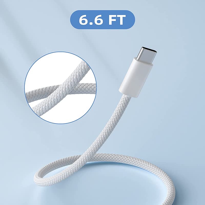EGTPPJP 140W USB-C to Magnetic 3 Cable, 6.6 FT Magnetic Safe Fast Charging Cable for 14” 16” MacBook Pro 2024 M3 Pro & Max, Air 2022 M2, MacBook Pro