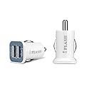 iFlash Dual USB Car Lighter Charger Adapter with 3A Output - fast Heavy Duty Ouput - Support Apple iPad Pro / Air 2 / mini 2/3/4 iPhone X / 8 Plus / 7