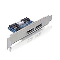 JIUWU Desktop Computer Dual Port SATA to Power eSATA eSATAp 9Pin to USB 2.0 Converter Expansion Rear Bracket Card