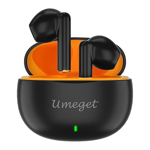 UMEGET TWS Earbuds ENC Noise Cancellation Wireless Bluetooth Earphones,Dual Mics in Ear Detection Wireless Headset,Lower Delay 13mm Speaker…