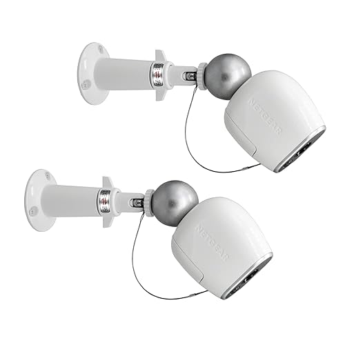 Haoyou (Metal 2 Pack) 360 Degree Adjustable Security Wall Mount Equipped with Security Rope,Compatible with Magnetic Arlo pro/Arlo pro 2