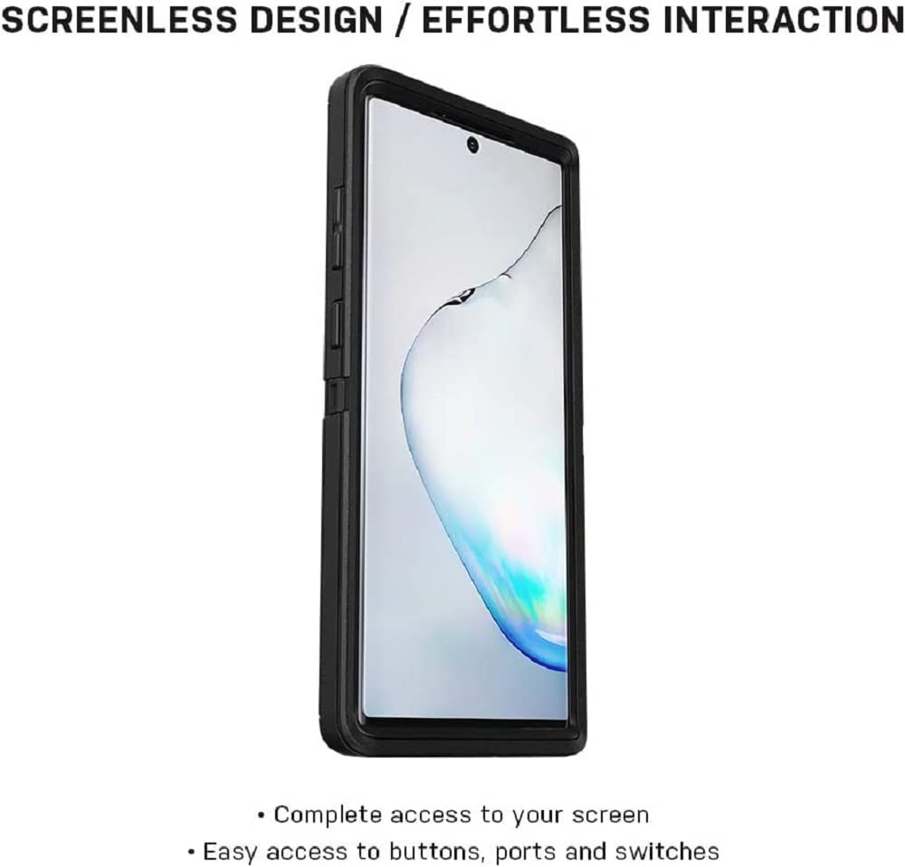OtterBox Defender Series Screenless Edition Case for Samsung Galaxy Note10+ (Only) - Case Only - Non-Retail Packaging - Black