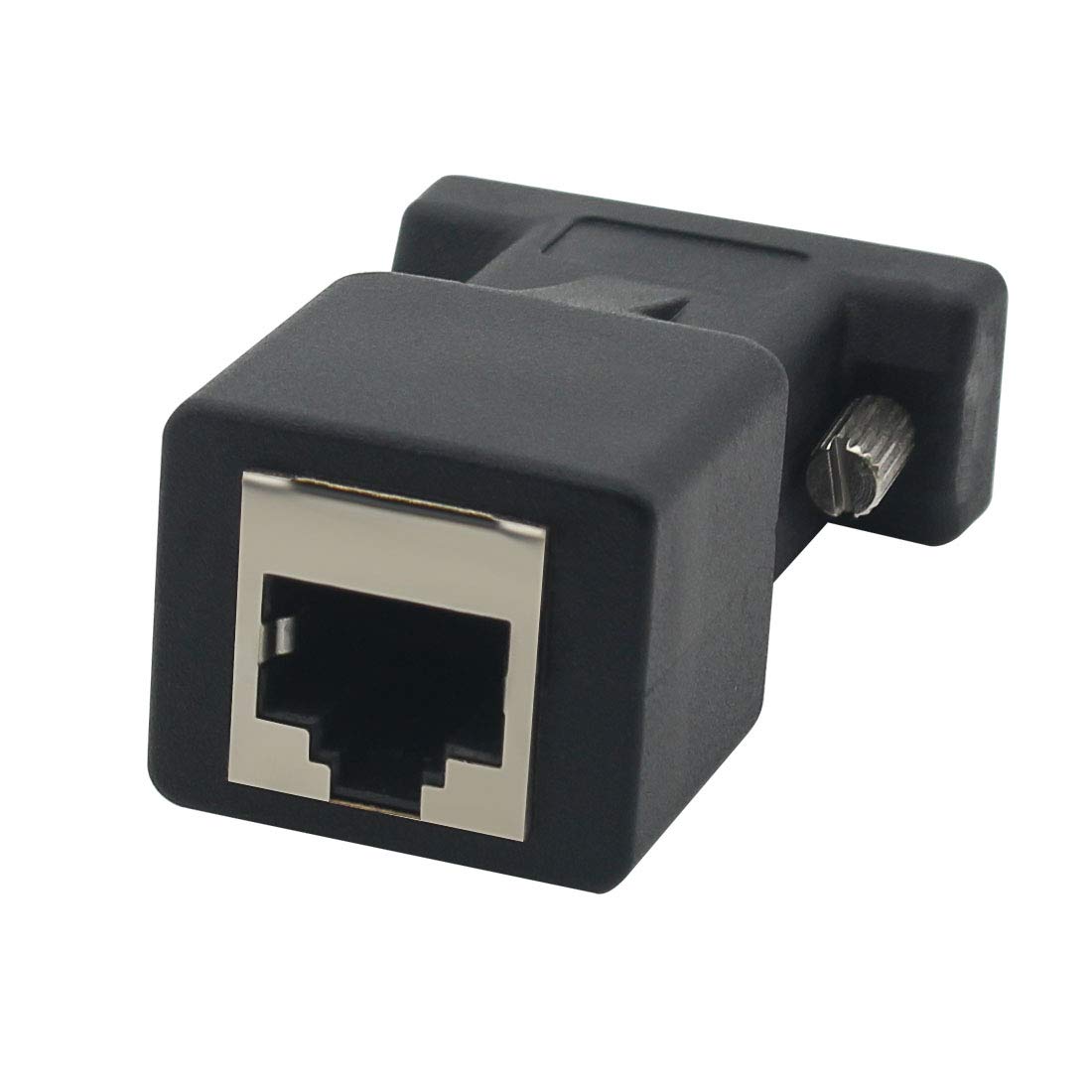 DB9 RS232 Female Port to RJ45 Female Connector Card DB9 Serial Port Extender to LAN CAT5 CAT6 RJ45 Network Ethernet Cable Adapter