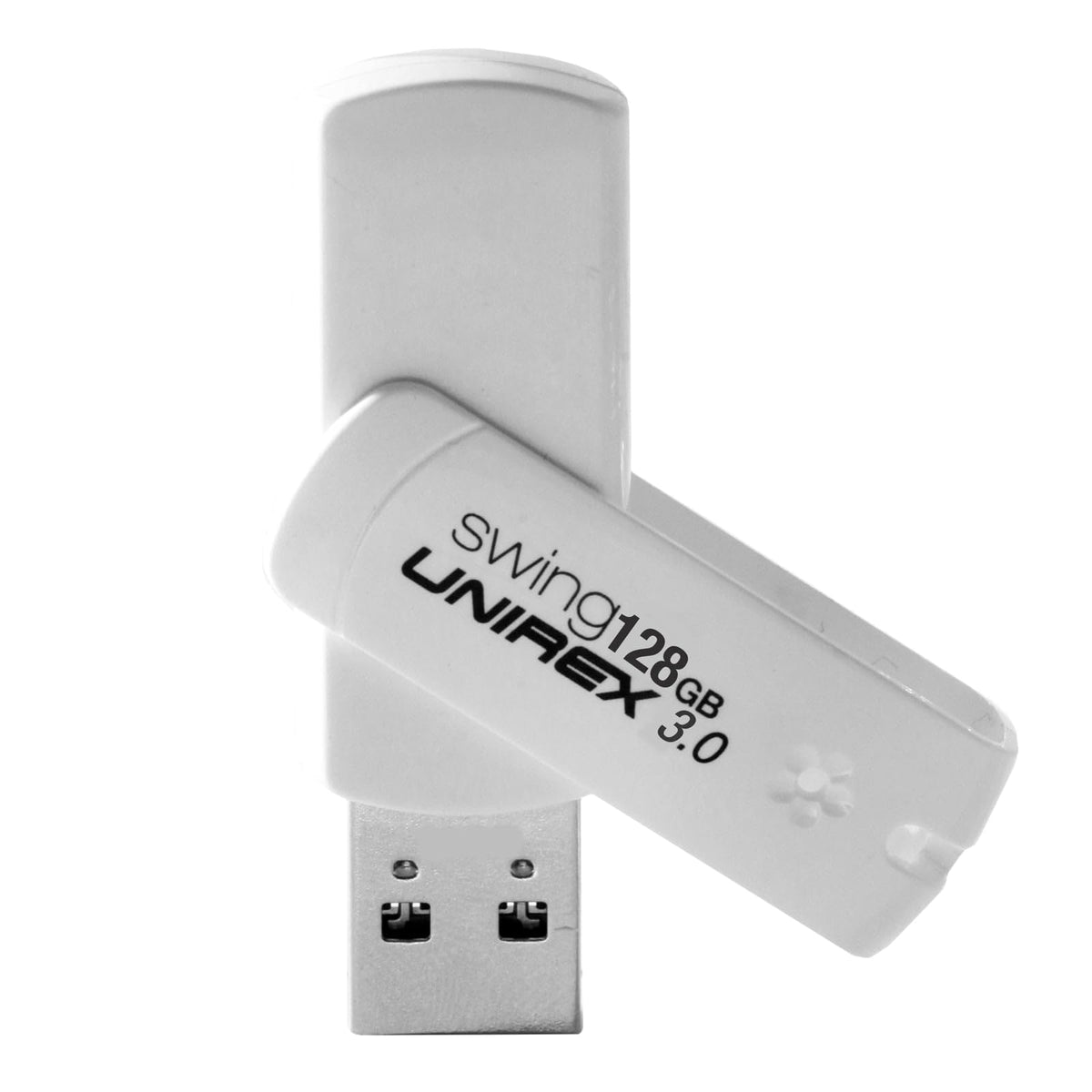 Unirex USFW-328S USB 3.0 Flash Drive, Swing, 128GB, White