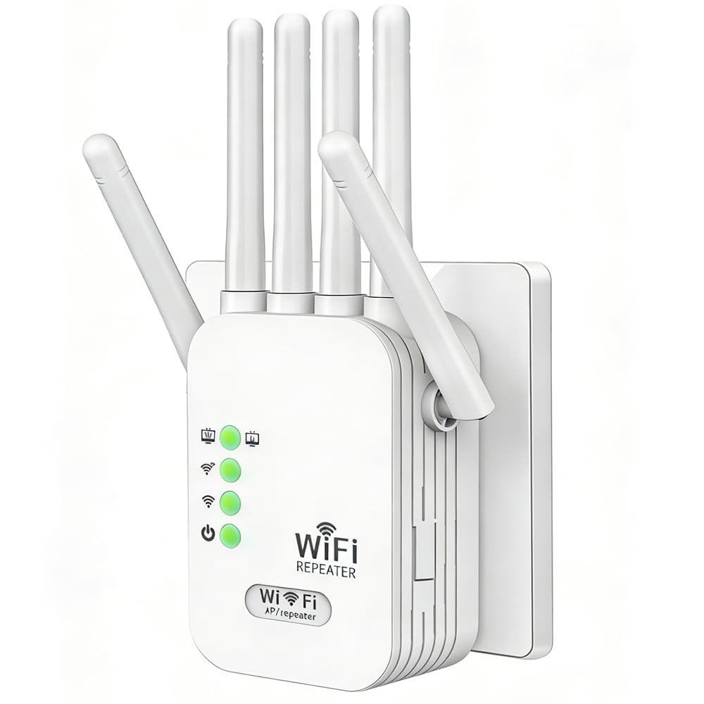 2026 WiFi Extender Signal Booster for Home,Long Range WiFi Booster and Signal Amplifier w/Ethernet Port,9800sq.ft Wireless Internet Repeater,1200M