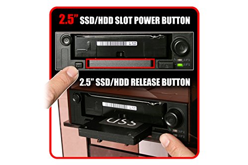 ICY DOCK 2 Bay 2.5" & 3.5" SATA HDD/SSD Hot Swap Mobile / Caddy / Docking for External 5.25" Bay | DuoSwap MB971SP-B