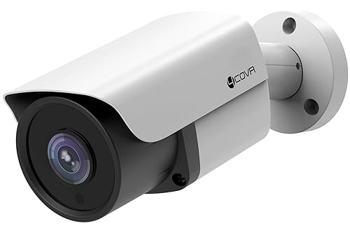 4COVR 4K PoE Security IP Bullet Camera Outdoor, 8-Megapixel UltraHD Wired Surveillance Camera, AI Human Vehicle Detection, 110° Wide Angle 2.8mm Lens