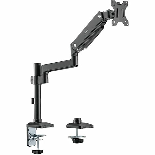 ErgoReach® EP8 Premium Single Ergonomic Monitor Pole Mount Arm, C-Clamp & Grommet
