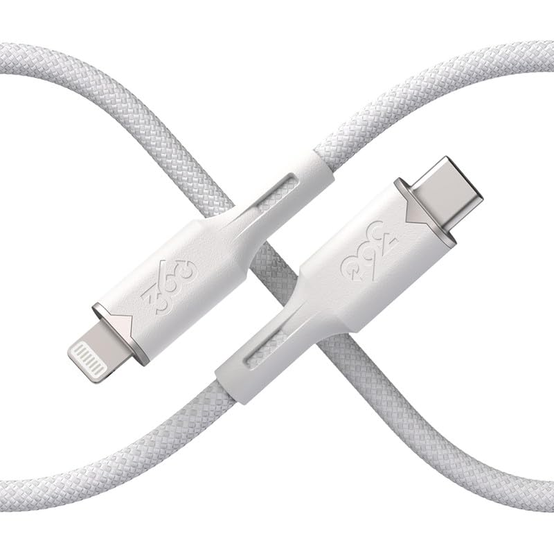 360 Electrical Lightning to USB-C Charging Cable - 5ft, MFi Certified, Fast Charge Compatible, Durable & Tangle-Free