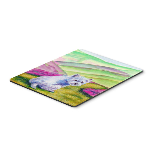 Caroline's Treasures 7429MP Westie Long Road Ahead Mouse Pad, Hot Pad or Trivet for Home Office Gaming Working Computers Laptop Mouse Mat,Washable
