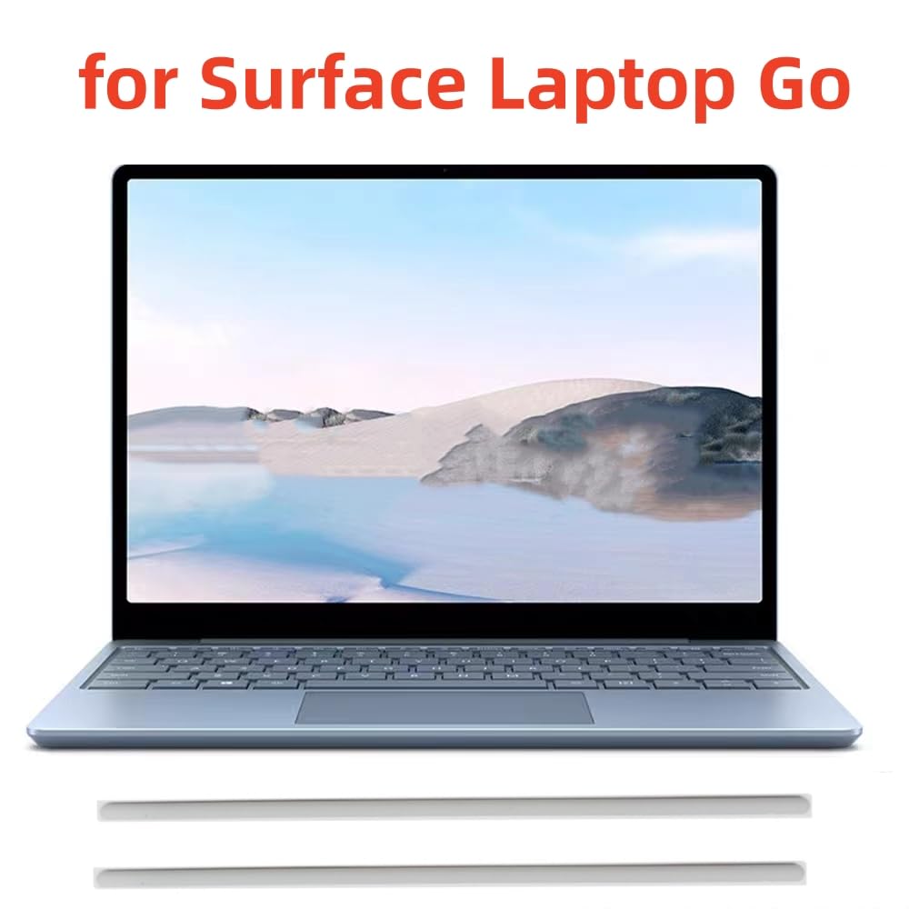 Laptop Rubber Feet Strips Replacement for Microsoft Surface Laptop Go for Laptop Rear Cover Non-Slip Silicone Bumper Feet Strip Grey