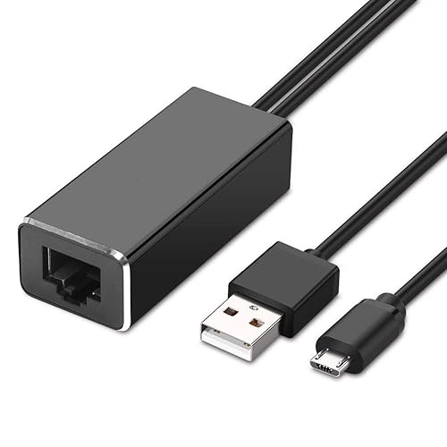 Weixinke Ethernet Adapter for Fire TV Stick (2nd GEN), All-New Fire TV (2017), Chromecast Ultra / 2/1 / Audio, Google Home Mini, USB A to RJ45 100Mbps