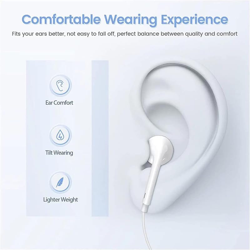 SKLNXAZ 2 Pack Wired Earbuds/Wired Headphones with 3.5mm Earphones[MFi Certified] with Microphone Volume Control Compatible for Computer,MP3/4,Android