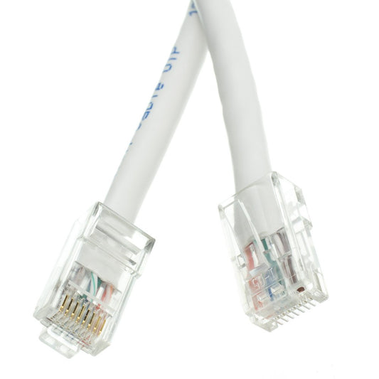 CableWholesale Cat6 UTP Ethernet Cable, Bootless, PoE, 50 ft, White