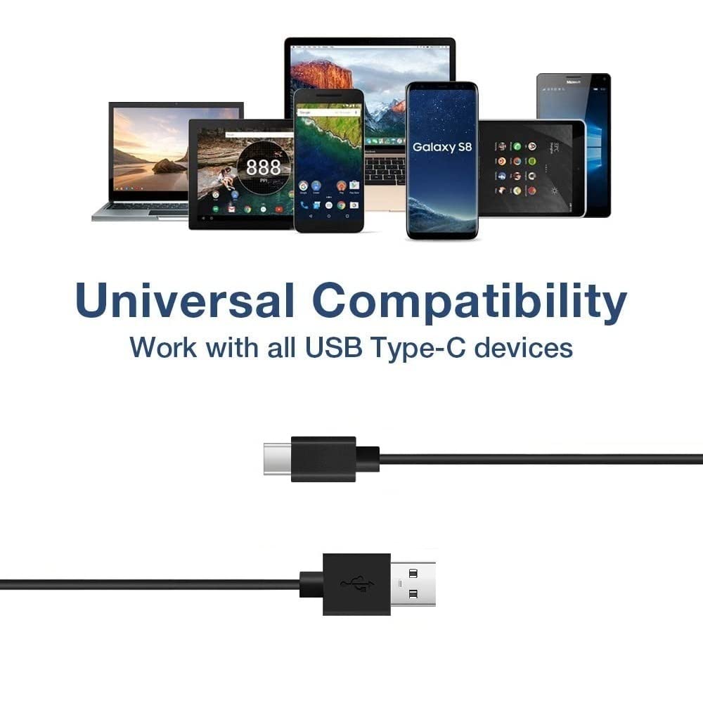 USB A to USB C Cable, USB Type C, 2 Pack [3FT, 3FT], Fast Charging, High Speed Data Transfer, for iPhone 16 15, Pro, Plus, Pro Max, Samsung Galaxy S25