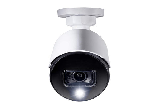 Lorex 5MP Super HD Weatherproof Indoor/Outdoor Add-On Analog Bullet Security Camera w/Warning Light and Remote-Triggered Sirens & Color Night Vision