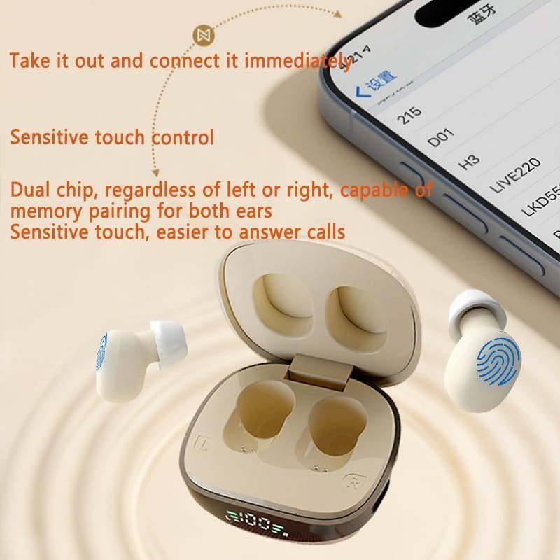 Wireless Sleep Headphones,2026 Bluetooth 5.4 Earbuds,Invisible Noise Cancelling Ear Pods,Sleeping Headset for Side Sleepers Small Ears Canal,Discreet