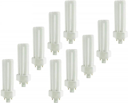 Circle (10 Pack PLT-42W 865, 4 Pin GX24Q-4, 42 Watt Triple Tube, Compact Fluorescent Light Bulb