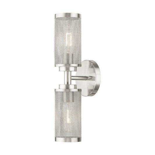 Livex Lighting 2 Light Brushed Nickel Wall Sconce