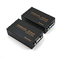 VKBAND VGA Extender Over Cat6 up to 328ft / 100M VGA Extension Adapter Over RJ45 Ethernet Cable (1 Transmitter + 1 Receiver)