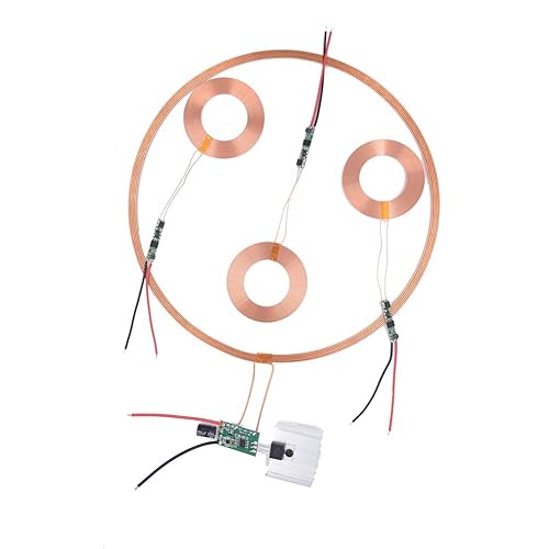 Taidacent High Power 24V 200mm One-to-Many Long Distance Wireless Inductive Coil Module Wireless Charging Coil Wireless Transmitter and Reveiver Coil…