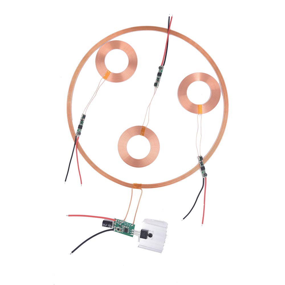 Taidacent High Power 24V 200mm One-to-Many Long Distance Wireless Inductive Coil Module Wireless Charging Coil Wireless Transmitter and Reveiver Coil…