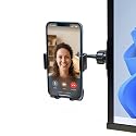 GadgetRest 2-in-1 Monitor Phone Holder & Headphone Hanger (Saves Desk Space, Hands-Free Video Calls)