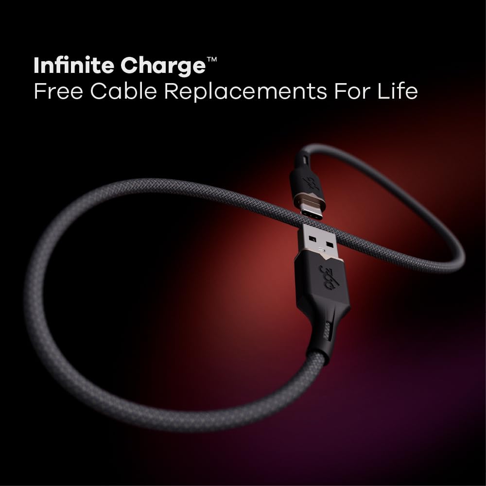 360 Electrical USB-C to USB-A Charging Cable - 5ft, Tangle-Free, Fast Charge Compatible, Ultra-Flow™ Braided, Durable Design