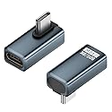 WITRN USB C Adapter PD 240W 80Gbps for Thunderbolt 5/4/3, Male to Female Extender USB4 2.0 L Shape Connector with 8K@60Hz 120Gbps Video for iPad
