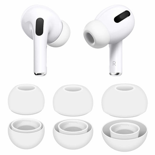 3 Pairs Compatible with AirPods Pro 1st 2nd Ear Tips Buds, Small Medium Large 3 Size Replacement Silicone Rubber Eartips Earbuds Gel Accessories