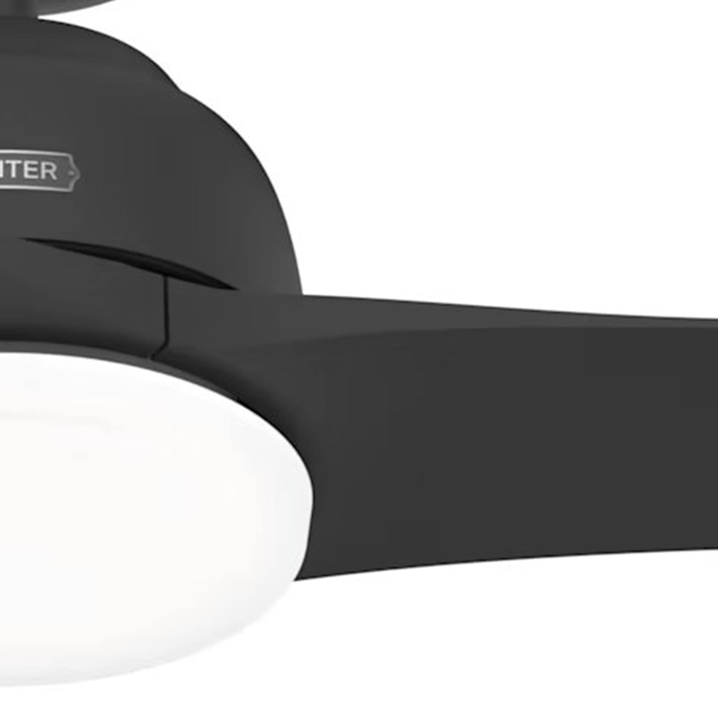 Hunter Fan 52 Inch Casual Matte Black Finish Outdoor Ceiling Fan with LED Light Kit (Renewed)